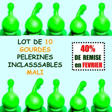 Lot de 10 Gourdes inclassables type PELERINE MALI